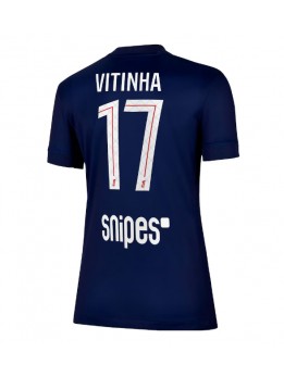 Billige Paris Saint-Germain Vitinha #17 Hjemmedrakt Dame 2025-26 Kortermet